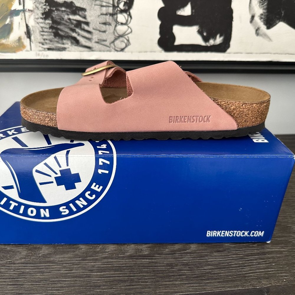 Arizona Big Buckle Slide Sandal - Old Rose Size 38
